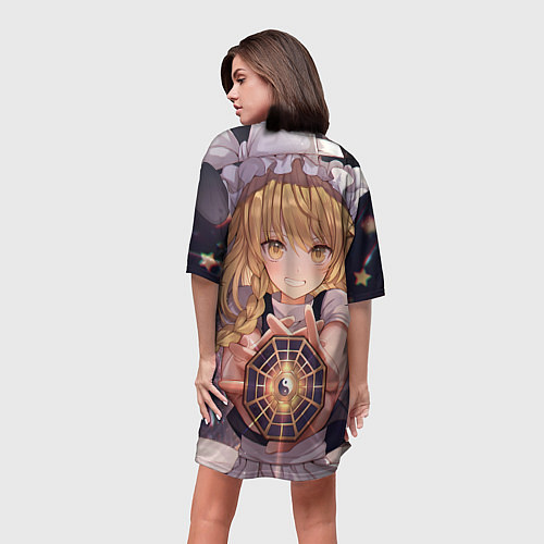 Женская длинная футболка Touhou Project Marisa Kirisame / 3D-принт – фото 4