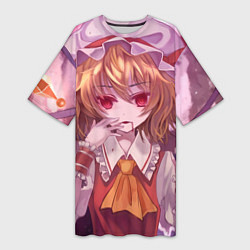 Футболка женская длинная Touhou Project Flandre Scarlet, цвет: 3D-принт