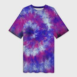 Женская длинная футболка Tie-Dye дизайн