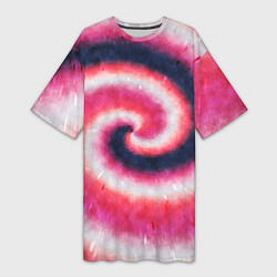 Женская длинная футболка Tie-Dye дизайн