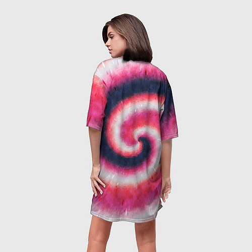 Женская длинная футболка Tie-Dye дизайн / 3D-принт – фото 4