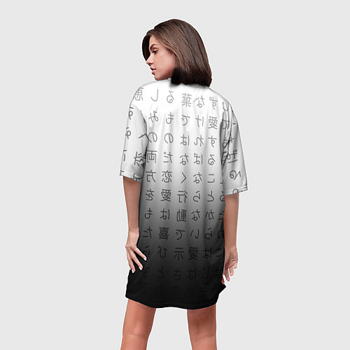 Женская длинная футболка Демоническое презрение / 3D-принт – фото 4