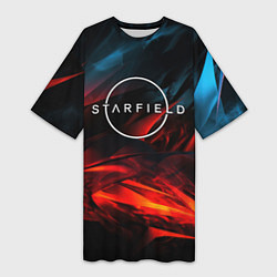Женская длинная футболка Logo Starfield game