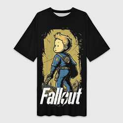 Женская длинная футболка Fallout boy