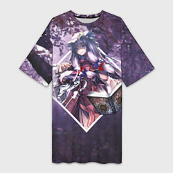 Женская длинная футболка Touhou Project Пачули Нолидж