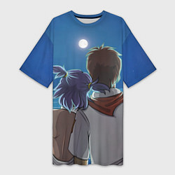 Женская длинная футболка Бесконечное лето Лена Семён