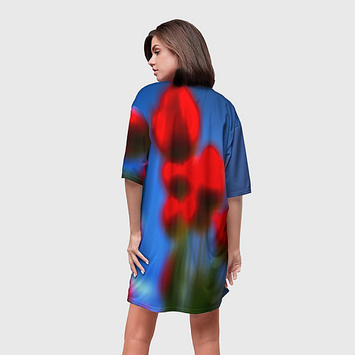 Женская длинная футболка Belarus summer / 3D-принт – фото 4
