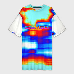 Футболка женская длинная Cs go gradient skin, цвет: 3D-принт