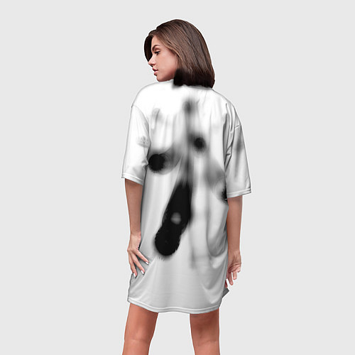 Женская длинная футболка Bmw black steel / 3D-принт – фото 4