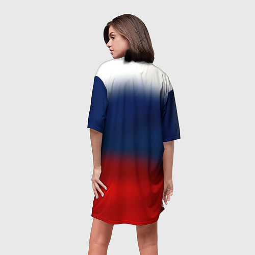 Женская длинная футболка Символика России герб / 3D-принт – фото 4