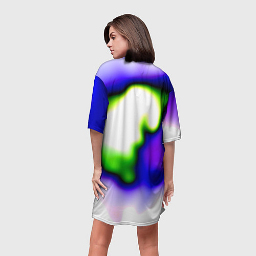 Женская длинная футболка Razer toxic / 3D-принт – фото 4