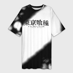 Женская длинная футболка Tokyo Ghoul аниме логотипы