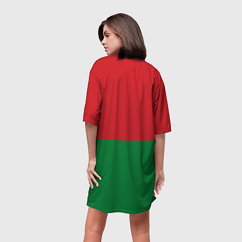 Женская длинная футболка Республика Беларусь / 3D-принт – фото 4