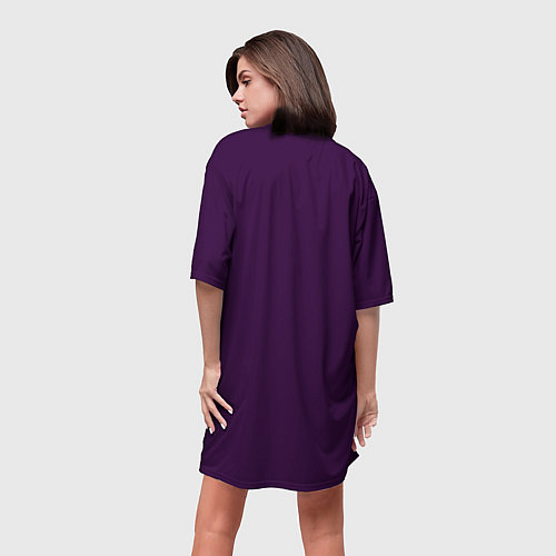 Женская длинная футболка Глубоко фиолетово / 3D-принт – фото 4