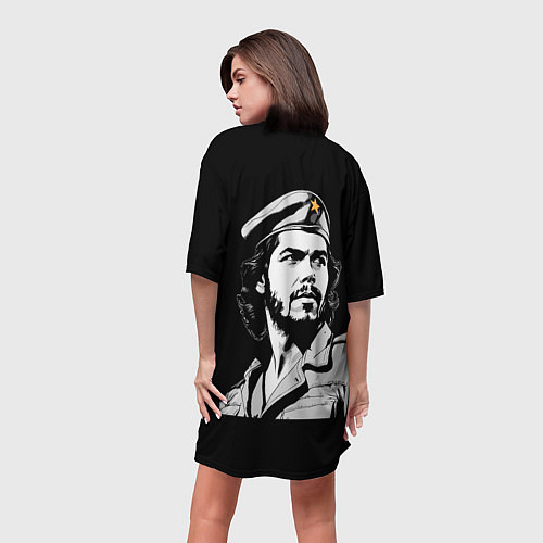 Женская длинная футболка Che Guevara - До победы / 3D-принт – фото 4