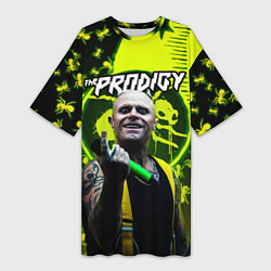 Футболка женская длинная The Prodigy Keith Flint, цвет: 3D-принт