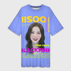 Женская длинная футболка Jisoo - певица из музыкальной группы Blackpink