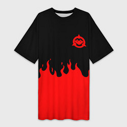 Женская длинная футболка Battletoads fire team