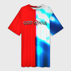 Женская длинная футболка Бог войны броня