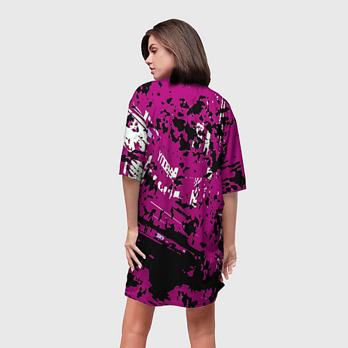 Женская длинная футболка Фиолетовая иллюстрация / 3D-принт – фото 4