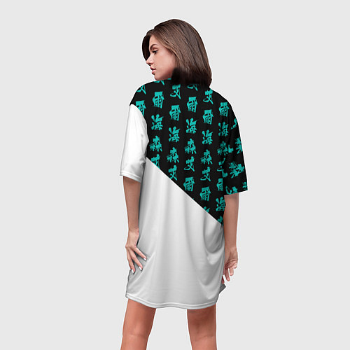 Женская длинная футболка Аль-Хайтам - Геншин Импакт / 3D-принт – фото 4