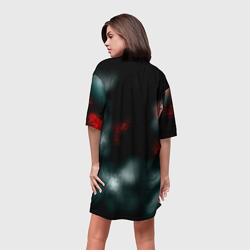 Женская длинная футболка Dead by daylight horror / 3D-принт – фото 4