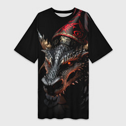 Женская длинная футболка Дракон холода