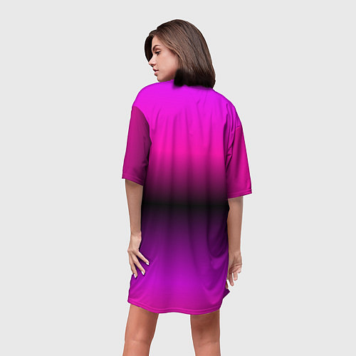 Женская длинная футболка Lil Peep фиолетовый лук / 3D-принт – фото 4