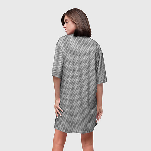 Женская длинная футболка Перекрестная штриховка / 3D-принт – фото 4