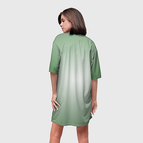Женская длинная футболка Я люблю Байкал / 3D-принт – фото 4