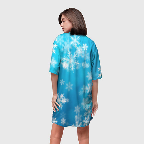 Женская длинная футболка 2023 пережили встречайте 2024 / 3D-принт – фото 4