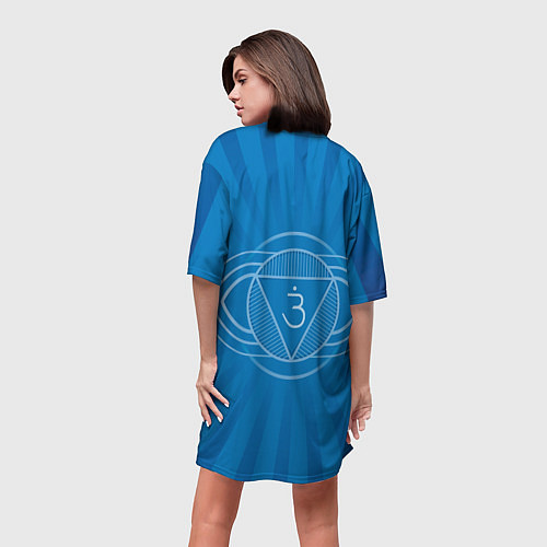 Женская длинная футболка Аджна чакра / 3D-принт – фото 4