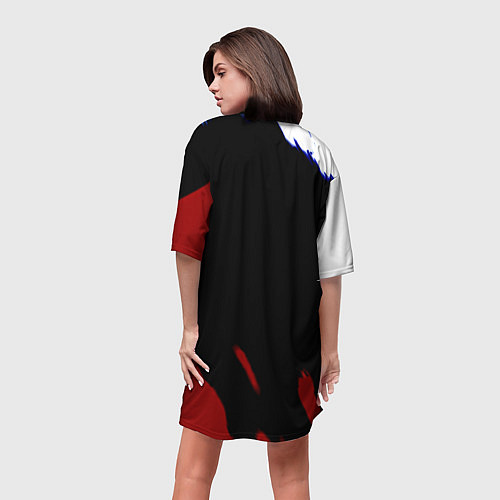 Женская длинная футболка Ссср моя страна краски / 3D-принт – фото 4