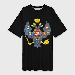 Футболка женская длинная Держава герб Российской империи, цвет: 3D-принт