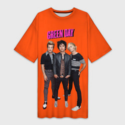 Женская длинная футболка Green Day trio