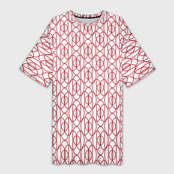 Женская длинная футболка Узорные овалы