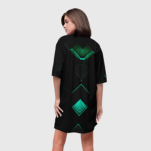 Женская длинная футболка Доспехи будущего / 3D-принт – фото 4