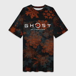 Женская длинная футболка Ghost of Tsushima winter game