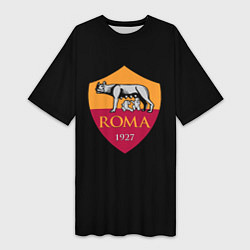 Футболка женская длинная Roma fc club sport, цвет: 3D-принт