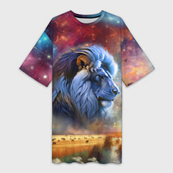 Женская длинная футболка Небесный лев