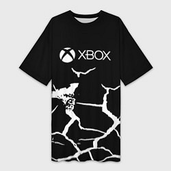Женская длинная футболка Xbox game текстура рельеф