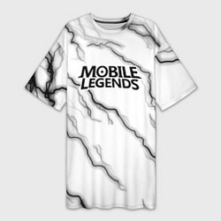 Женская длинная футболка Mobile legends молнии