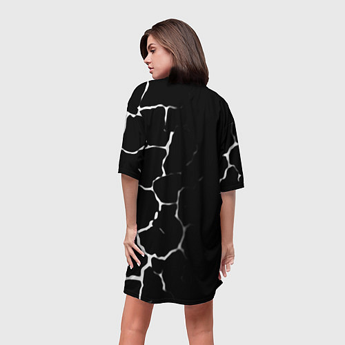 Женская длинная футболка The witcher текстура / 3D-принт – фото 4