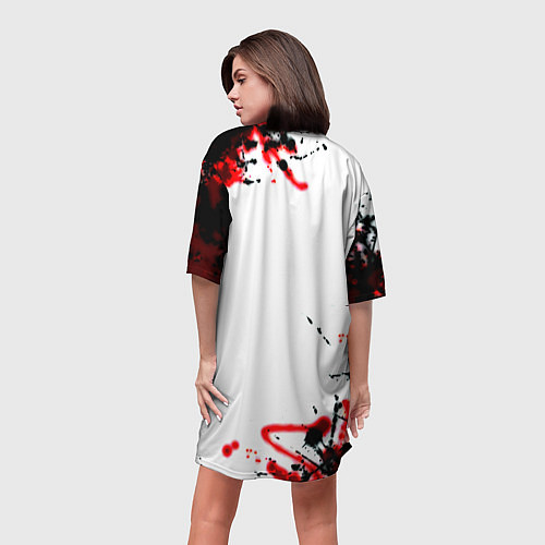 Женская длинная футболка Robocop краски / 3D-принт – фото 4