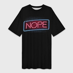 Женская длинная футболка Nope - neon