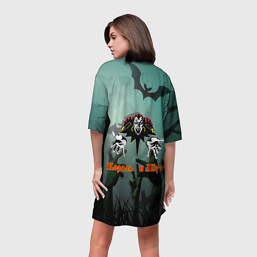 Женская длинная футболка Король шутов / 3D-принт – фото 4