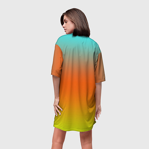 Женская длинная футболка Сильвер Соник / 3D-принт – фото 4