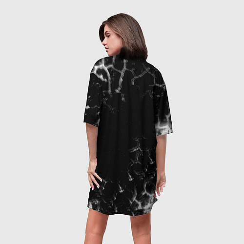 Женская длинная футболка Ведьмак текстура броня / 3D-принт – фото 4