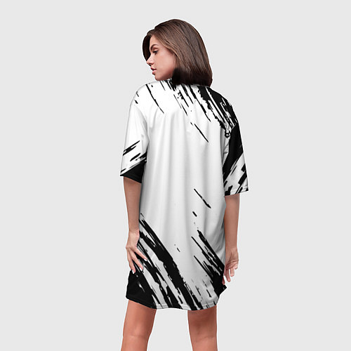 Женская длинная футболка Sally Face краски инди гейм / 3D-принт – фото 4
