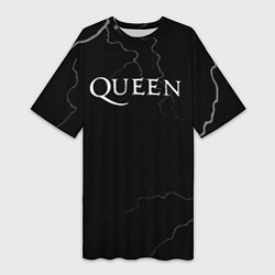 Футболка женская длинная Queen квин король, цвет: 3D-принт